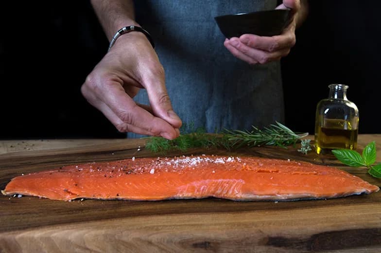 Salmone bianco salmone rosa