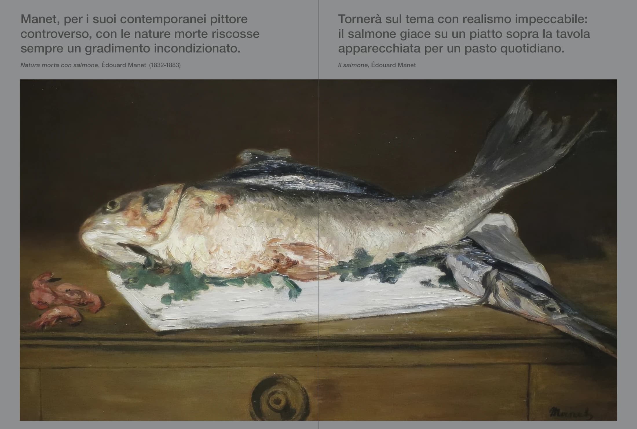 Il salmone nell’arte, da Manet a Tomerà